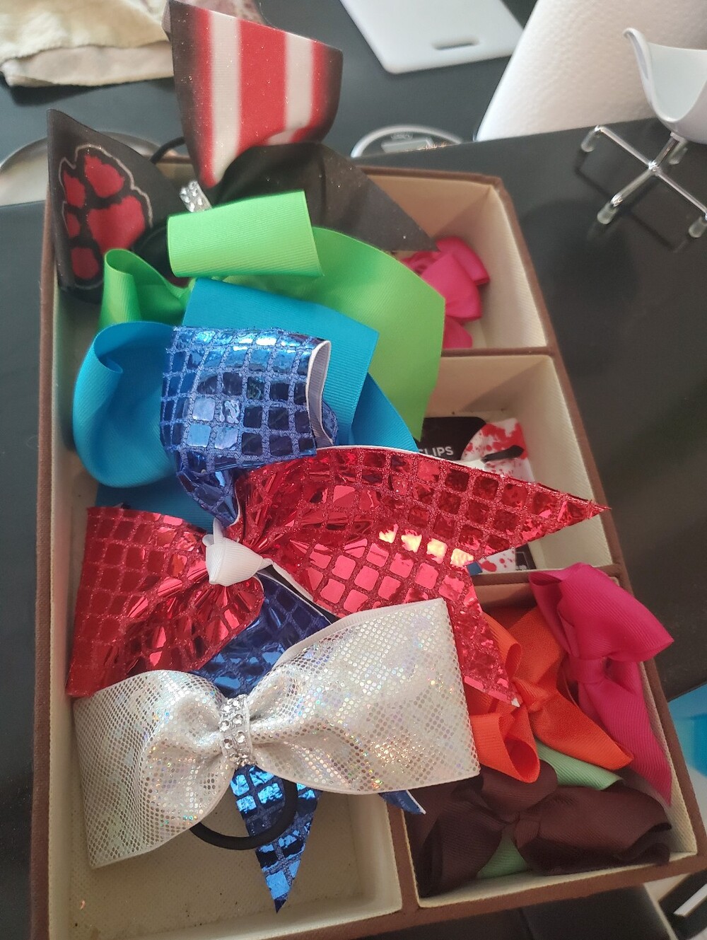 Bundle Of A Dozen+ Cheerleading Etc Hair Bows
